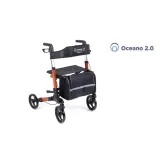 Rollator Moretti Oceano 2.0 in alluminio Pieghevole 4 Ruote con Schienale e Seduta