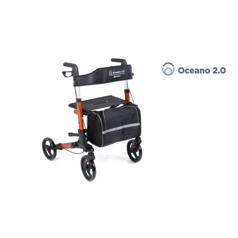 Rollator Pieghevole OCEANO 2.0 in Alluminio - 4 Ruote, Sicurezza e Comfort