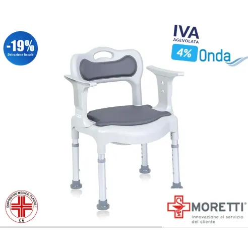 Sedia Comoda da Doccia Moretti Modello Onda - Comfort e Sicurezza Regolabili