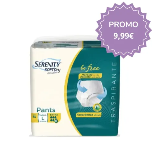 Serenity SoftDry Sensitive Be Free L Extra Pants Pannoloni Mutandina